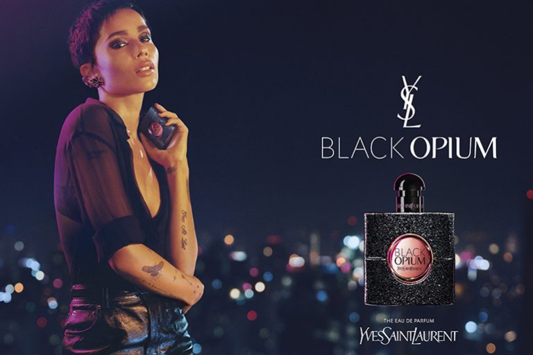 Zoë Kravitz, in a new campaign for Black Opium, signed by BETC Luxe ...